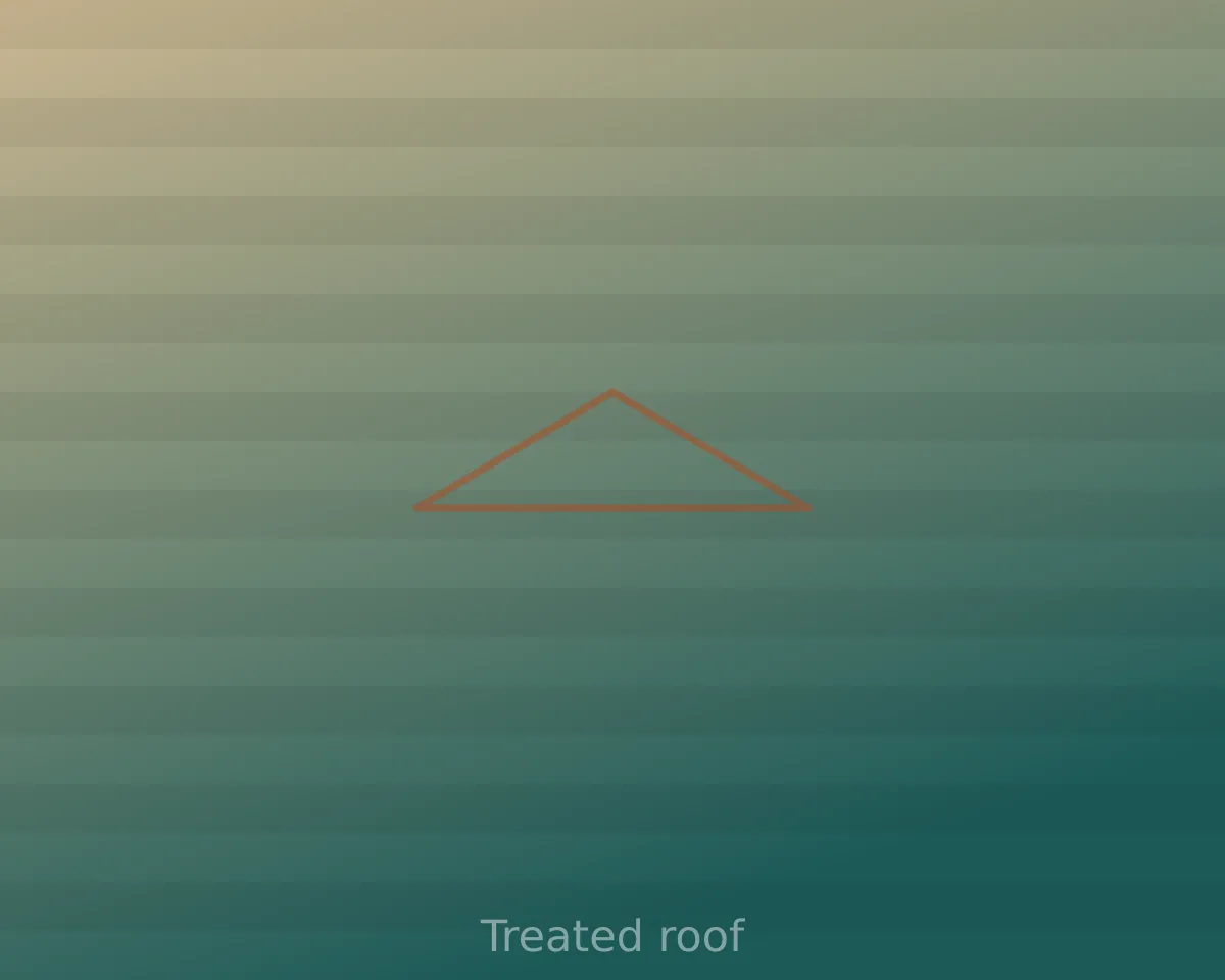Sound asphalt shingle roof after treatment
